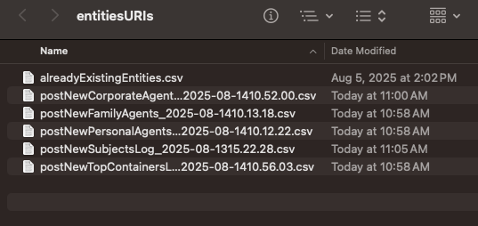 EntitiesURIs folder